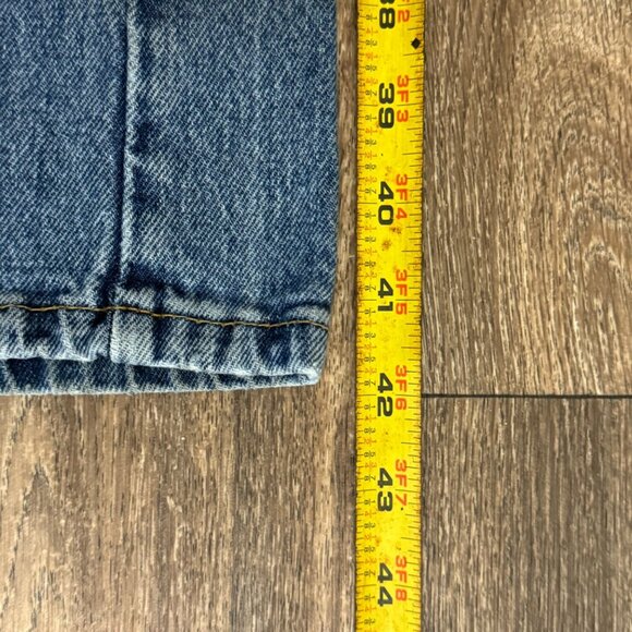 Levi's 502 Jeans Men's 38x32 Medium Wash Taper Fit Stretch Denim Red Tab - Picture 8 of 9